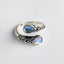 925 Sterling Silver Rings For Women Geometric Fine Jewelry Finger Adjustable Vintage BLue Stone Ring For Party Birthday Gift