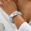 A Women's Bracelet with a Wide, Simple, Smooth Surface, Stylish and Suitable for Everyday Wear and Vacations