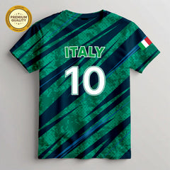 Italy Soccer 3D T-Shirt – Unisex T-Shirt, Soft Cotton Blend Tee