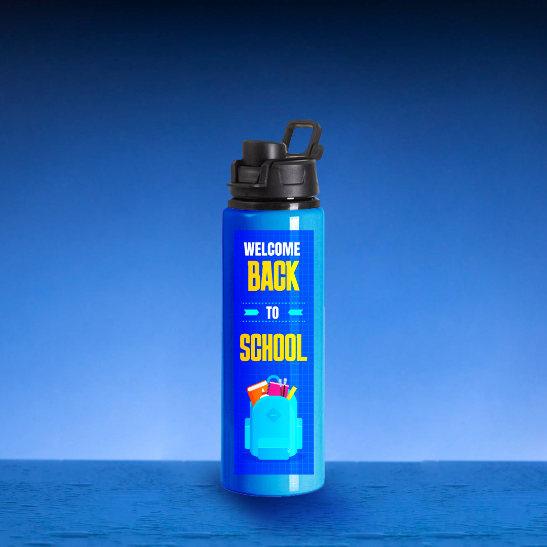 School Water Bottle 25oz - Welcome Back to School Print Water Bottle For Kids Main image