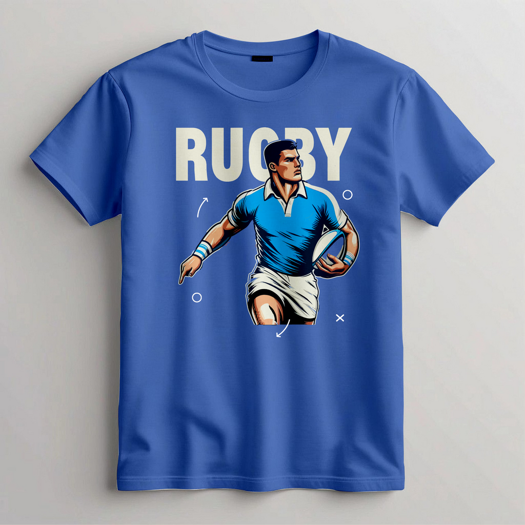 Retro Rugby Graphic Tee, Vintage Style Rugby Shirt, Rugby Player T-Shirt