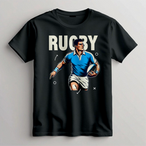 Retro Rugby Graphic Tee, Vintage Style Rugby Shirt, Rugby Player T-Shirt