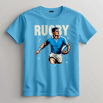 Retro Rugby Graphic Tee, Vintage Style Rugby Shirt, Rugby Player T-Shirt