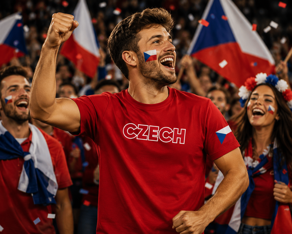 Czech Republic Football Fan T Shirt – 2026
