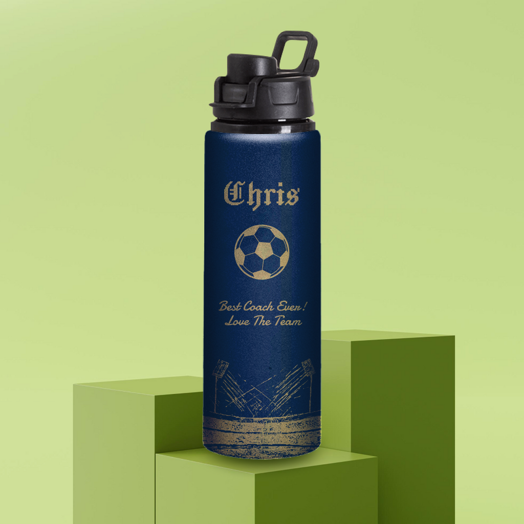 Customized Football Water Bottle - 25oz - Add Your Name on Water Bottle