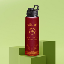 Customized Football Water Bottle - 25oz - Add Your Name on Water Bottle
