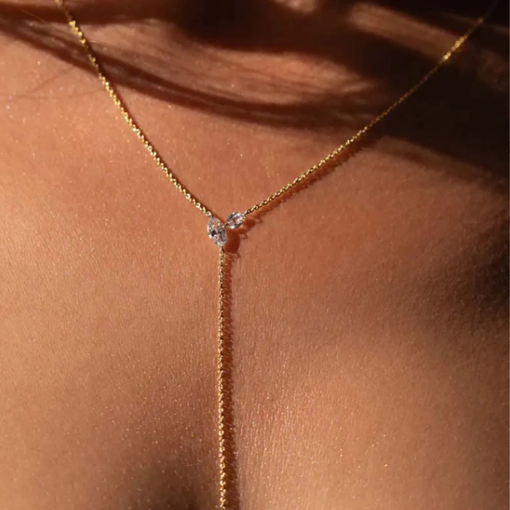 Stonefans Luxury Rhinestone Simple Necklace Choker Bohemian Collar Necklaces Wedding Statement Geometric Jewelry For Women Gift Main image