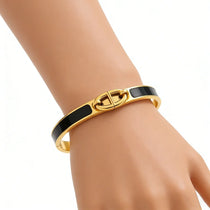 Women H Bangle Fashion Bracelet Minimalist Luxury Jewelry Enamel Drip Rubber Bracelet Daily Wear & Perfect Gift