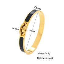 Women H Bangle Fashion Bracelet Minimalist Luxury Jewelry Enamel Drip Rubber Bracelet Daily Wear & Perfect Gift