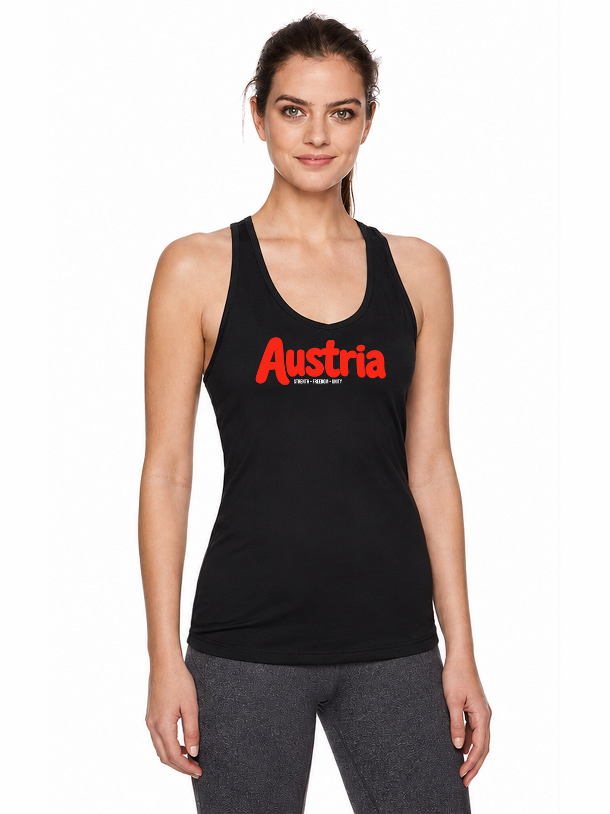 Austria Pride Racerback Tank Top for Women | Country Heritage Graphic Main image