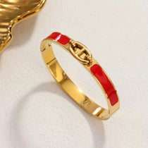 Women H Bangle Fashion Bracelet Minimalist Luxury Jewelry Enamel Drip Rubber Bracelet Daily Wear & Perfect Gift