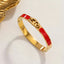 Women H Bangle Fashion Bracelet Minimalist Luxury Jewelry Enamel Drip Rubber Bracelet Daily Wear & Perfect Gift