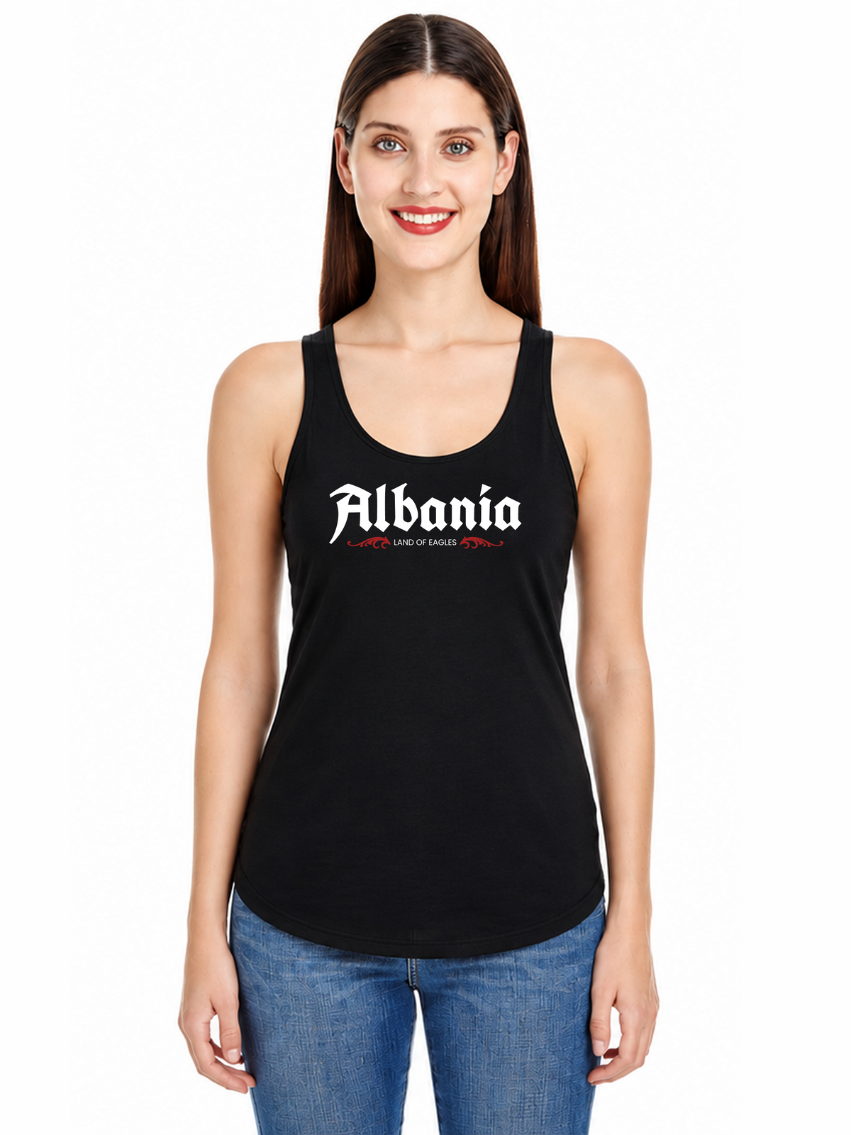 Albania Pride Racerback Tank Top for Women | Country Heritage Graphic Main image