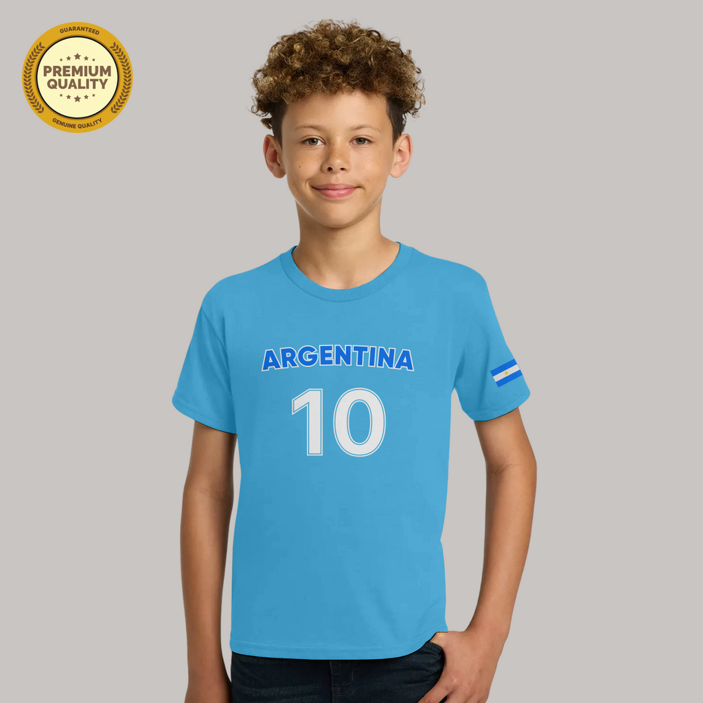 Argentina Football Fan T-Shirt For Boys/Youth – 2026 Football  TShirt