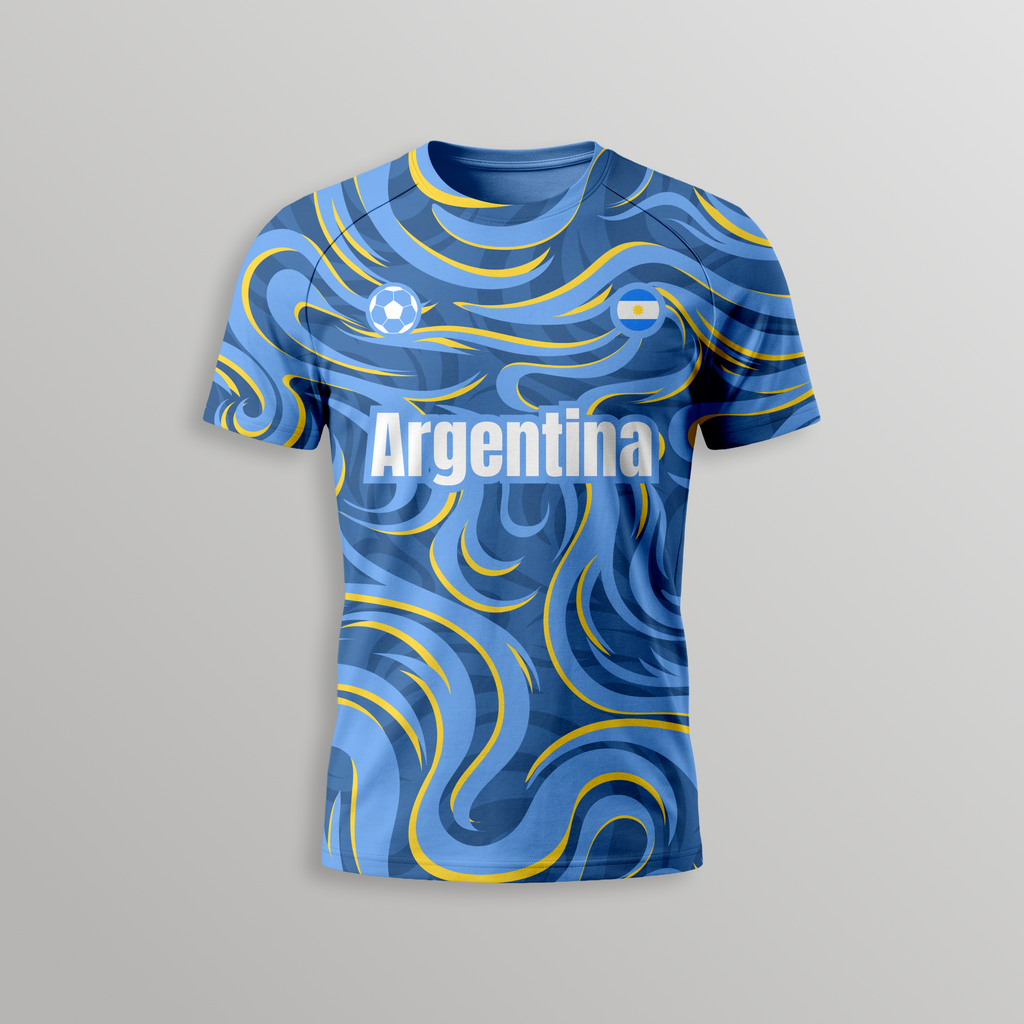 Argentina Football T-Shirt - Dry Fit T Shirt
