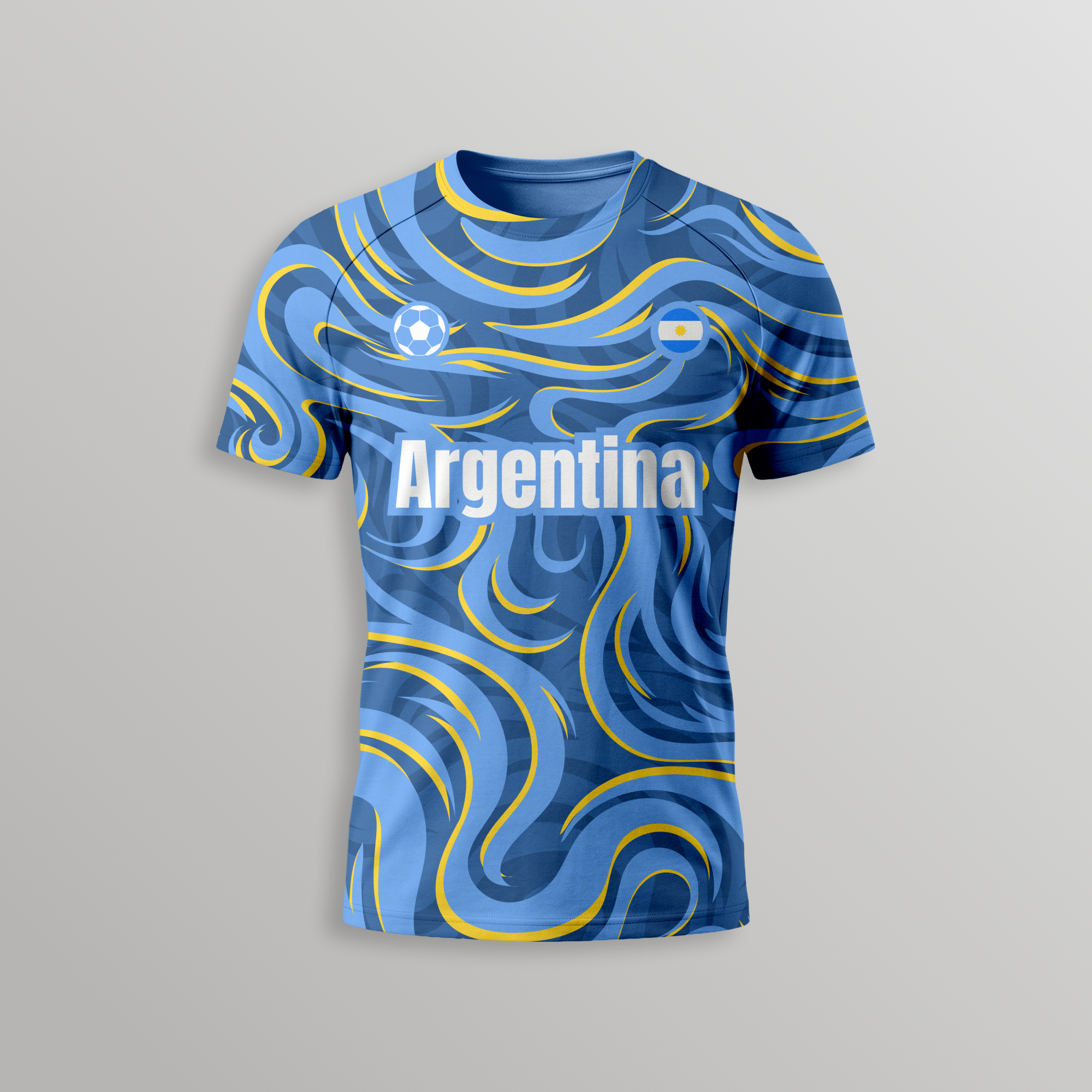 Argentina Football T-Shirt - Dry Fit T Shirt