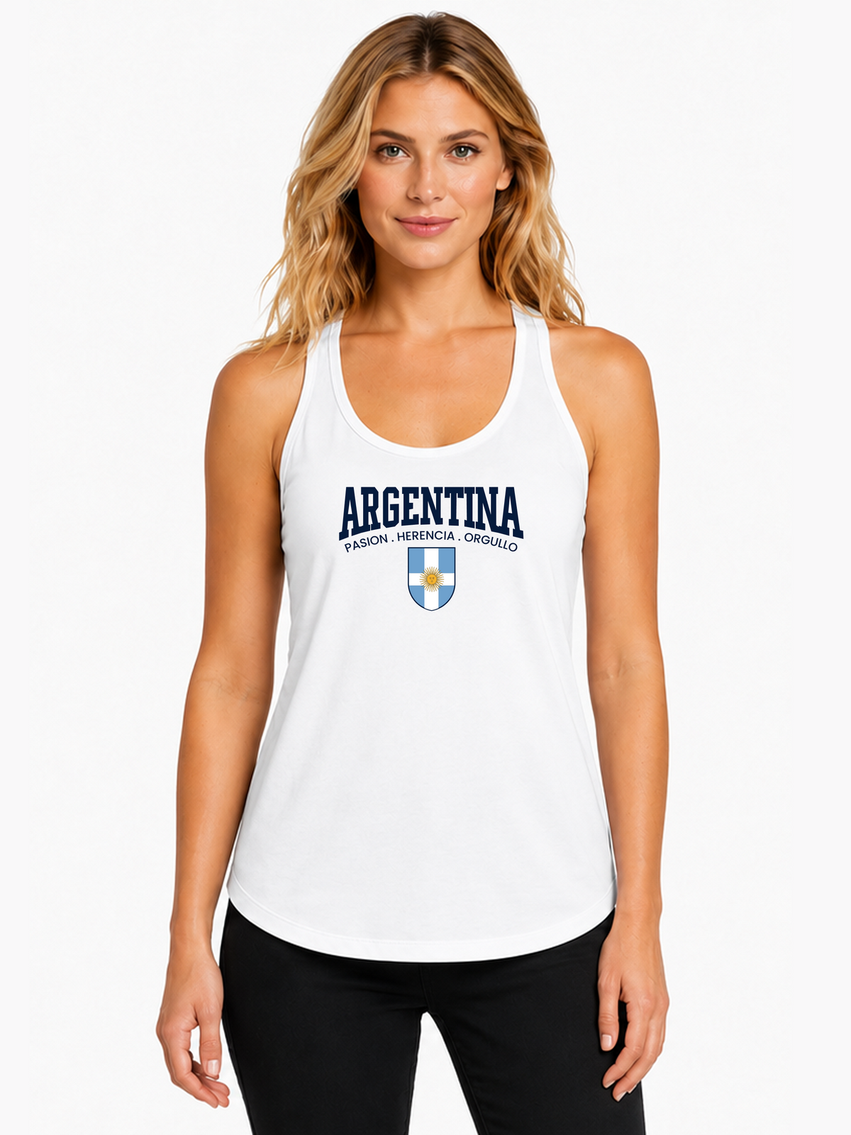 Argentina Pride Racerback Tank Top for Women | Country Heritage Graphic Main image