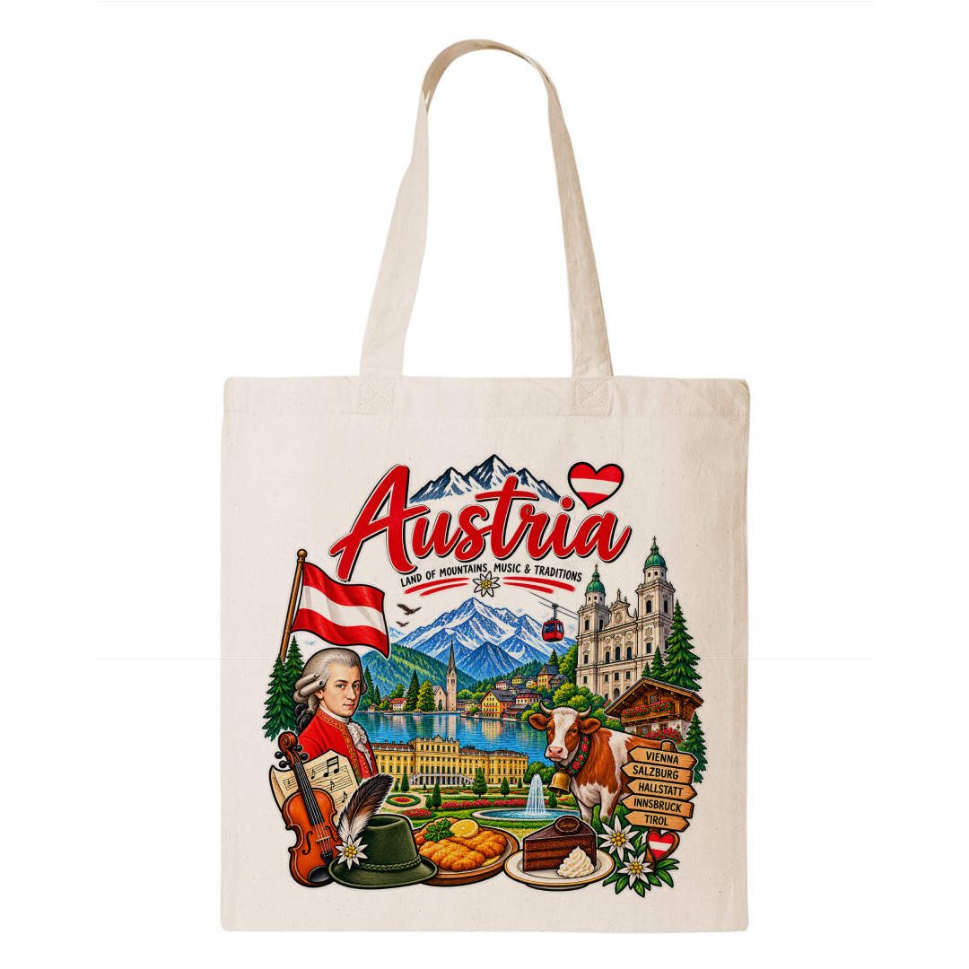 Austria Heritage Graphic Tote Bag – Country Pride Canvas Tote Main image