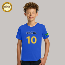 Brazil Football Fan T-Shirt For Boys/Youth – 2026 Football   TShirt