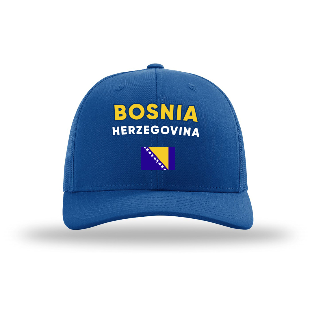 Bosnia Herzegovina Country Flag Cap - Football/Basketball Fan Cap