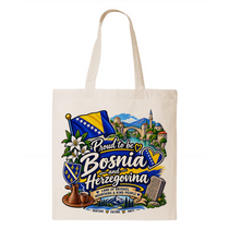 Bosnia and Herzegovina Heritage Graphic Tote Bag – Country Pride Canvas Tote