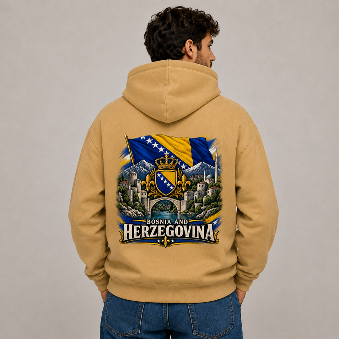 Bosnia and Herzegovina Country Pride Hoodie – Premium Football Fan Hoodie Secondary image