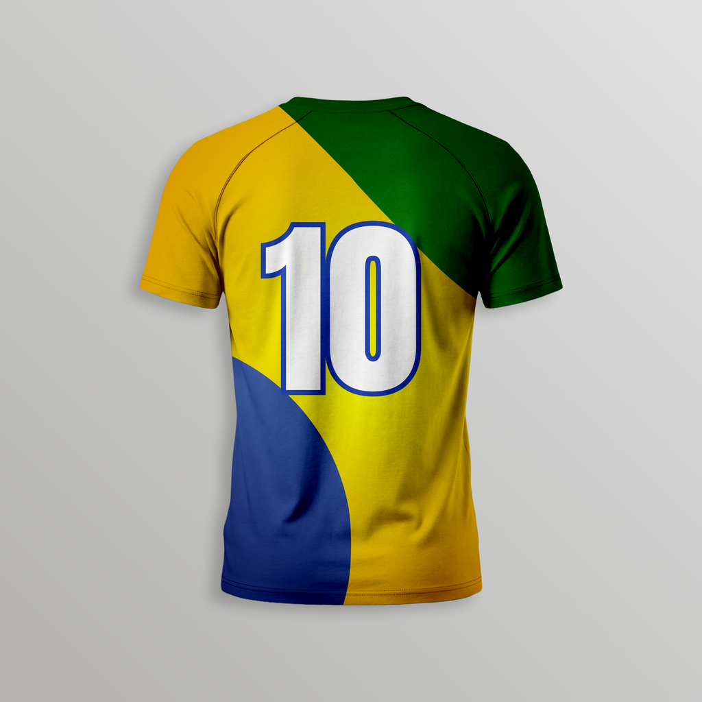 Brazil Football T-Shirt - Dry Fit T Shirt