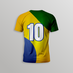 Brazil Football T-Shirt - Dry Fit T Shirt
