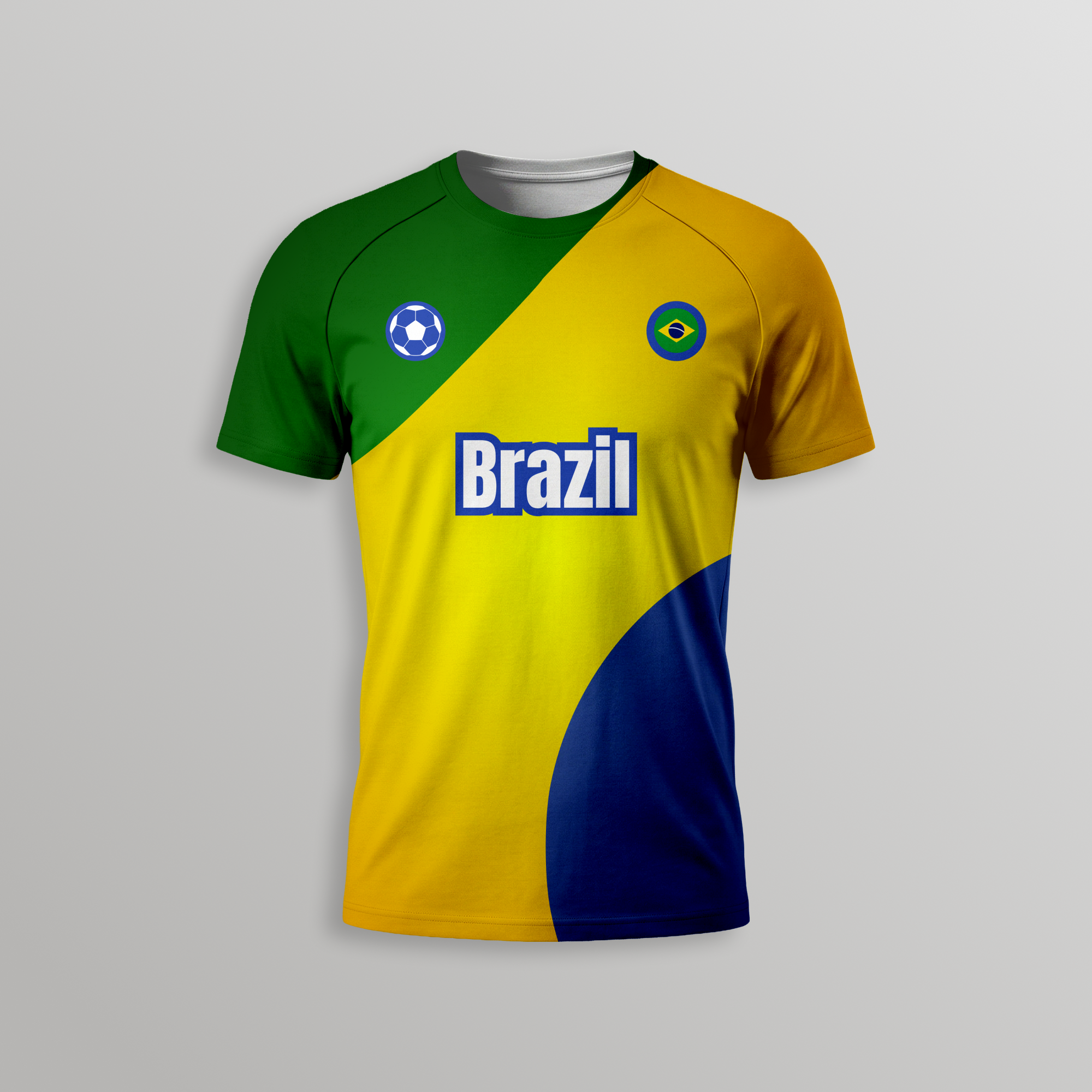 Brazil Football T-Shirt - Dry Fit T Shirt Main image