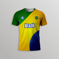 Brazil Football T-Shirt - Dry Fit T Shirt