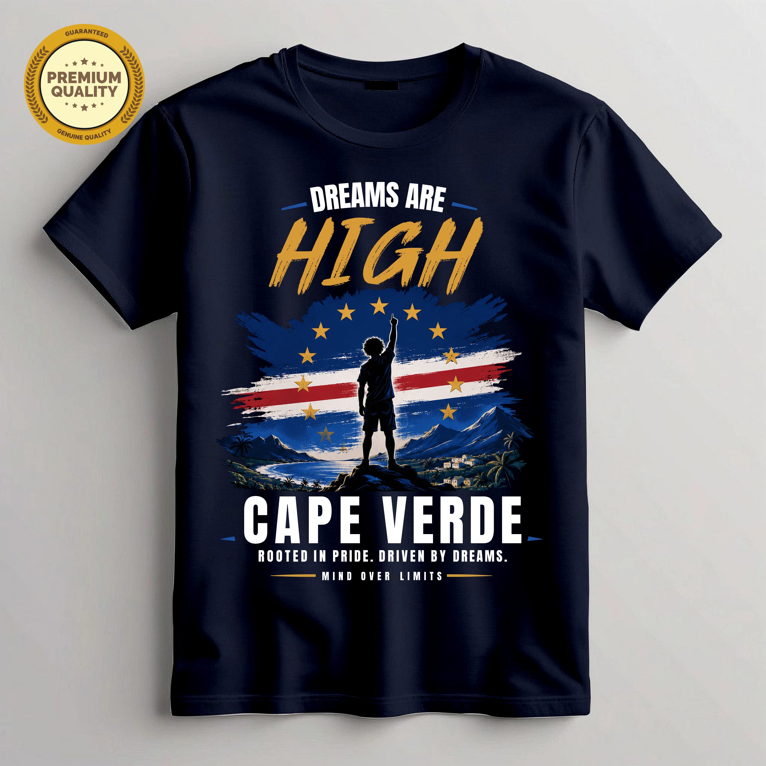 Cape Verde Flag Print T-Shirt for Men & Women Main image