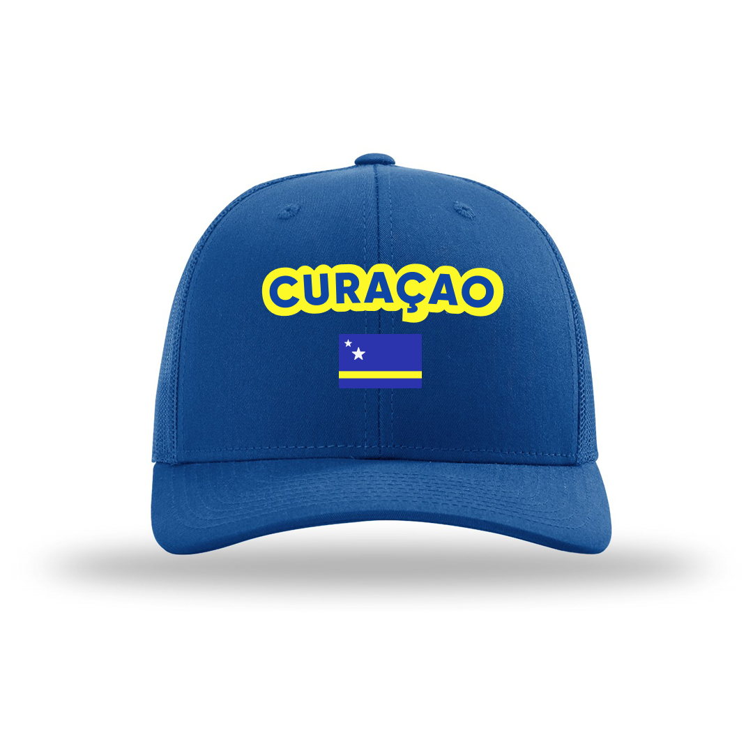 Curacad Country Flag Cap - Football/Basketball Fan Cap