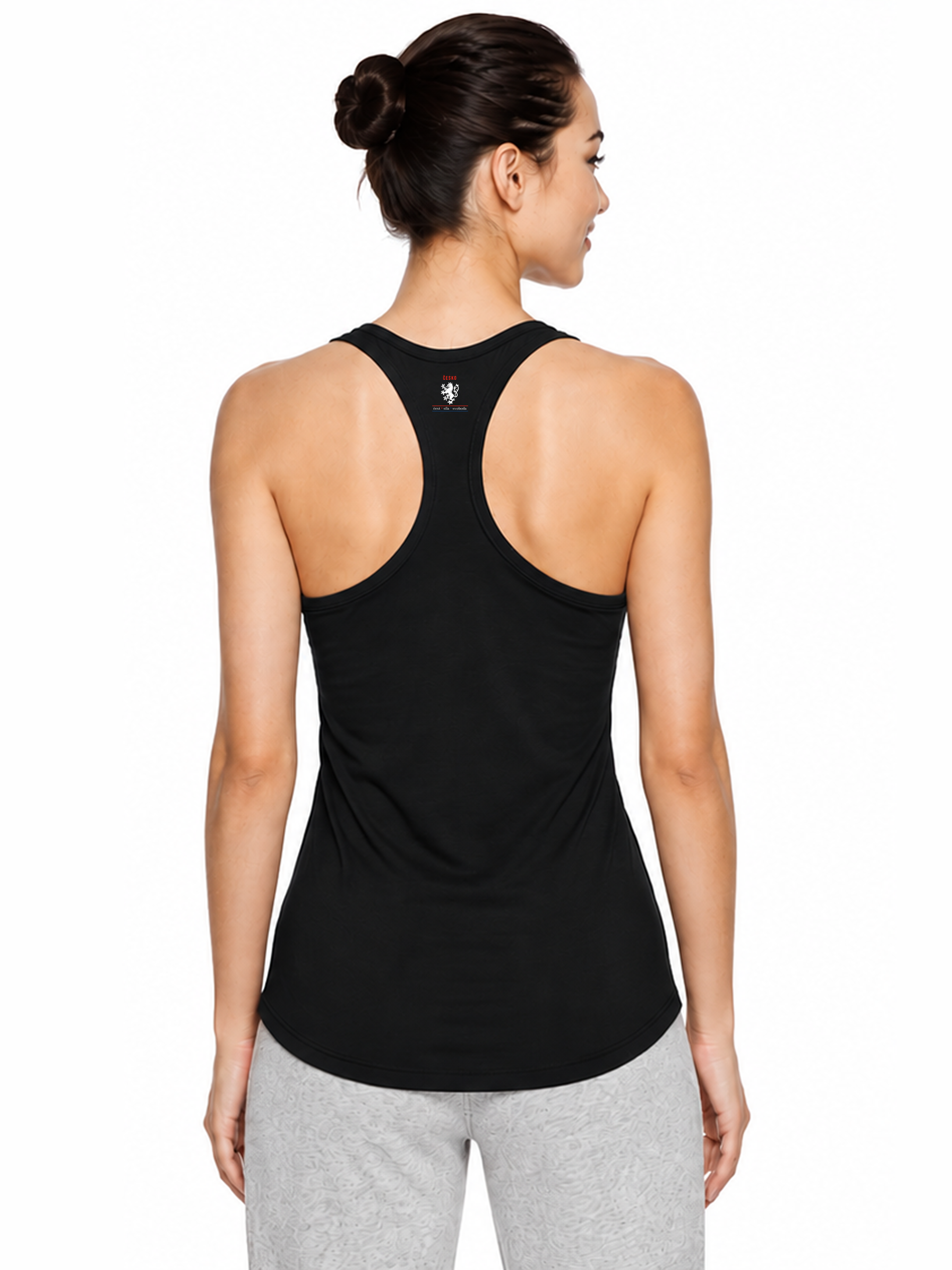 Czech Republic Pride Racerback Tank Top for Women | Country Heritage Graphic Secondary image
