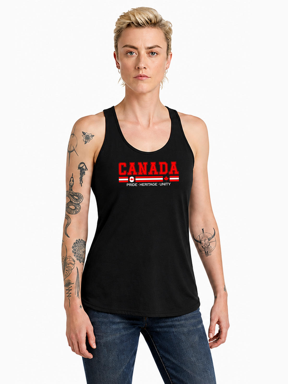 Canada Pride Racerback Tank Top for Women | Country Heritage Graphic Main image