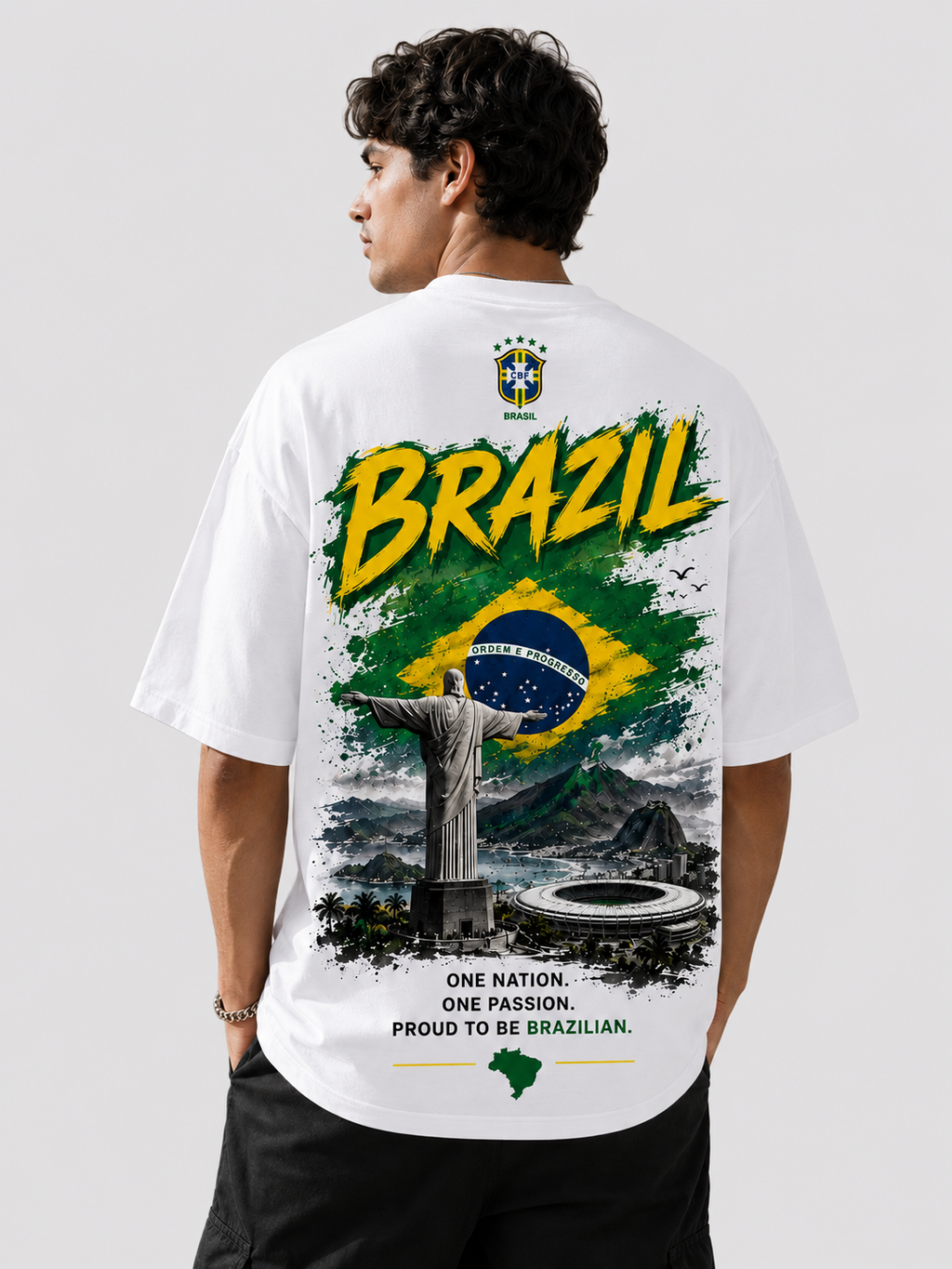 Brazil Oversized T-Shirt – Country Pride Unisex Graphic Tee