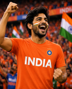 Indian Cricket Fan T-Shirt | Male & Female Fan Jersey | Lets Cheer India!!
