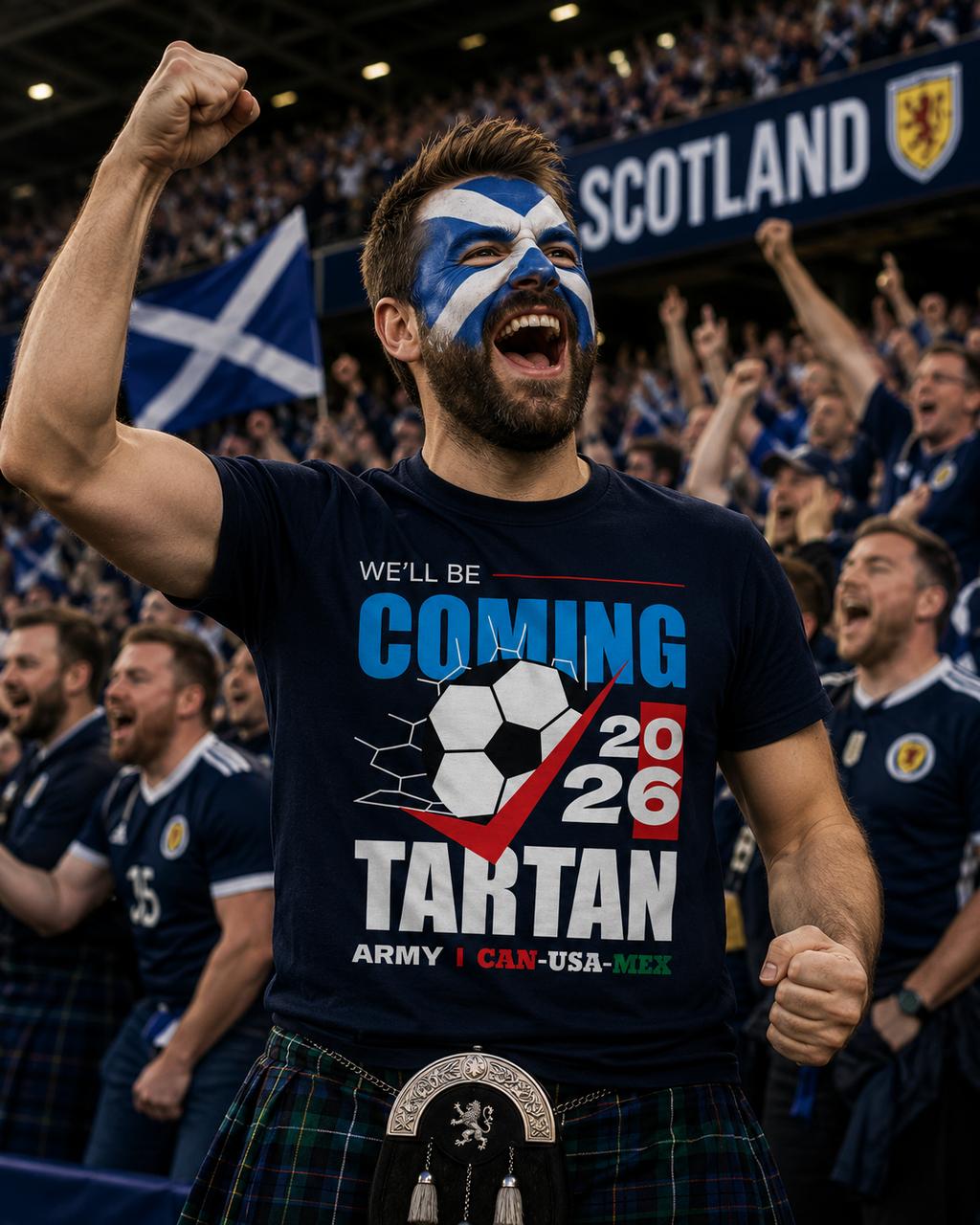 We’ll Be Coming Tartan Army Scotland 2026 Football shirt
