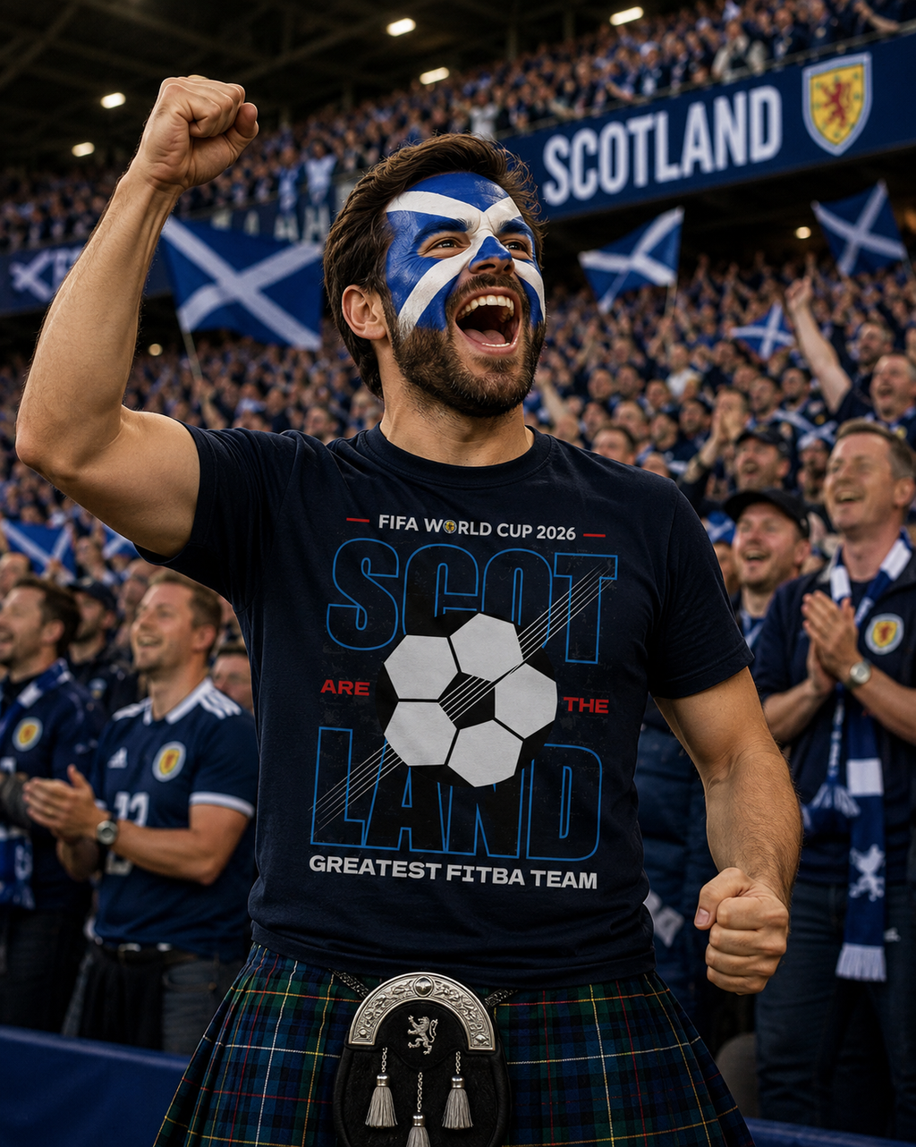 Scotland Greatest Fitba - Tartan Army 2026 Football T Shirt