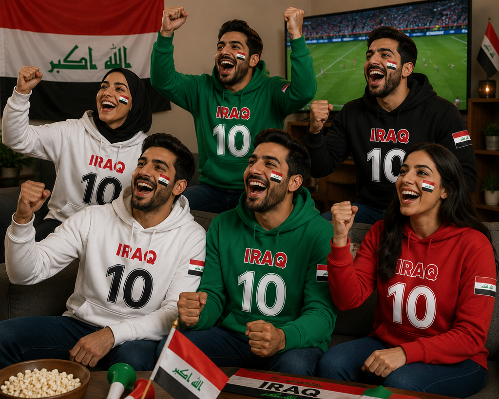 Iraq Soccer Fan Hoodie – 2026 Football Sweatshirt