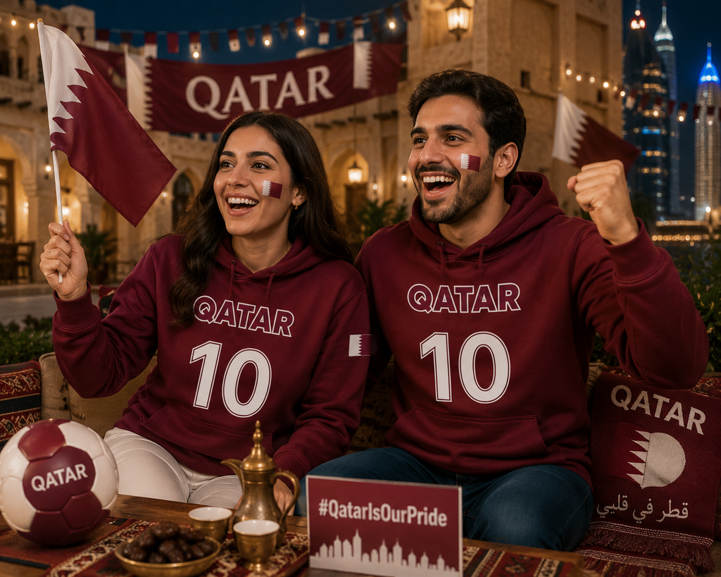 Qatar Soccer Fan Hoodie – 2026 Football Sweatshirt