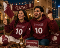 Qatar Soccer Fan Hoodie – 2026 Football Sweatshirt