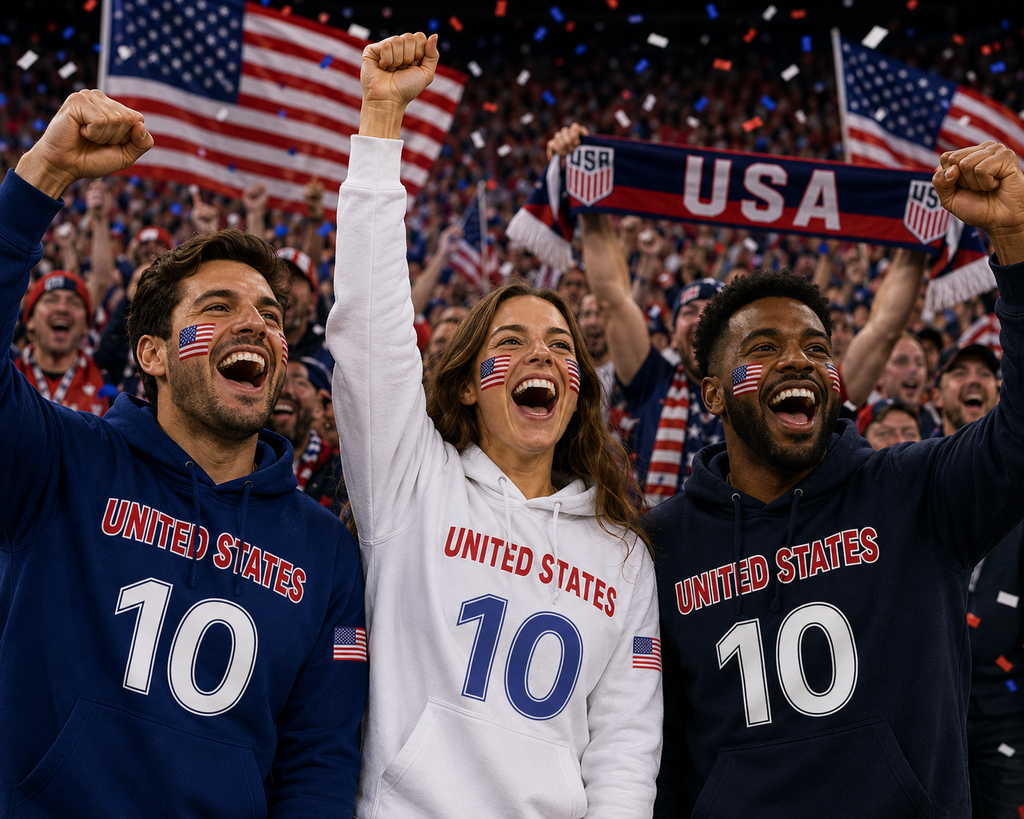 United States Soccer Fan Hoodie – 2026 USA Football Sweatshirt