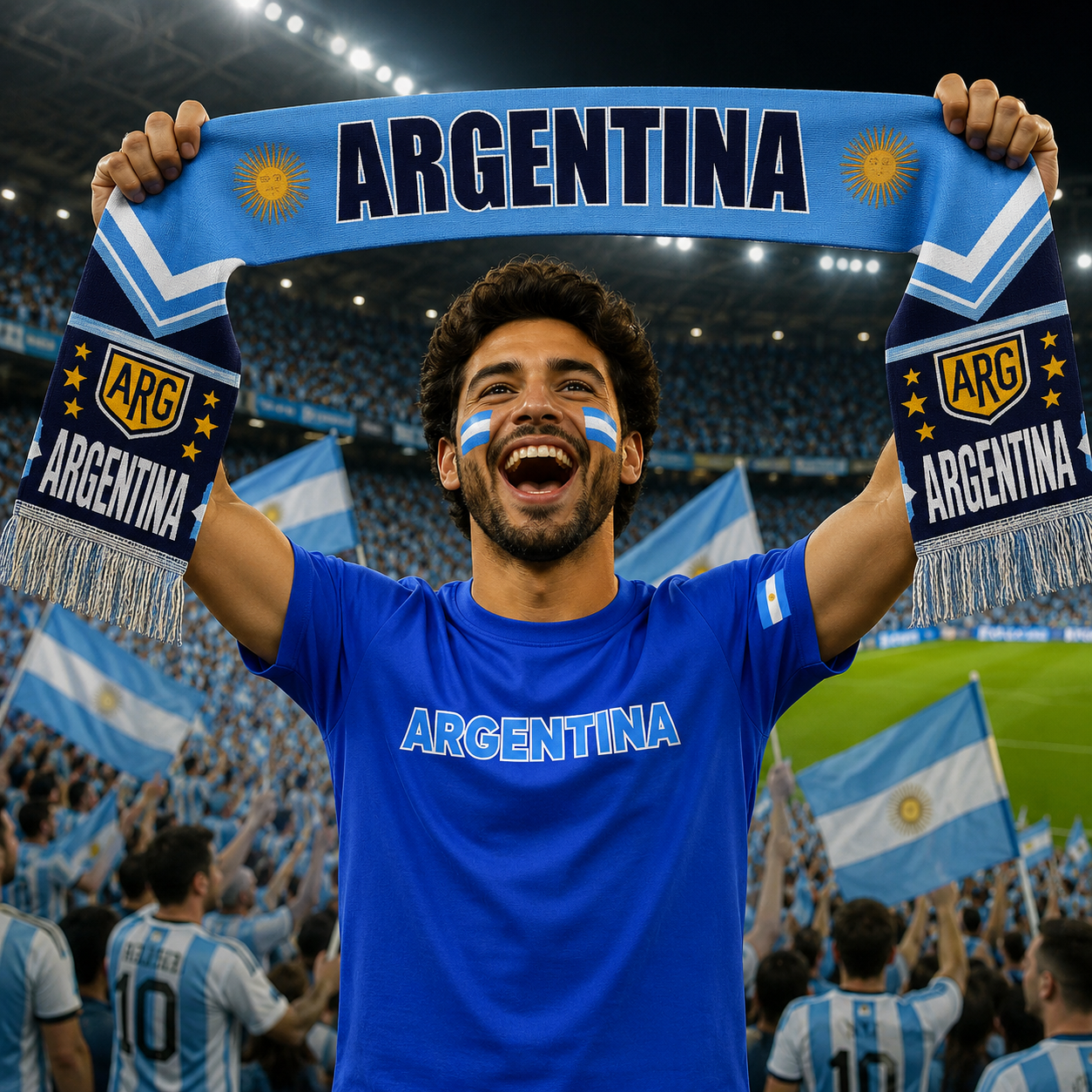 Argentina Football Stadium Fan Scarf