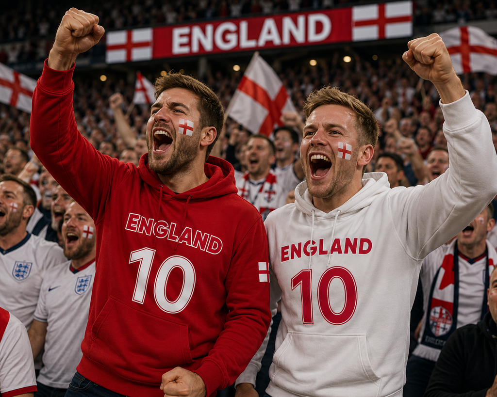 England Soccer Fan Hoodie – 2026 Football Sweatshirt