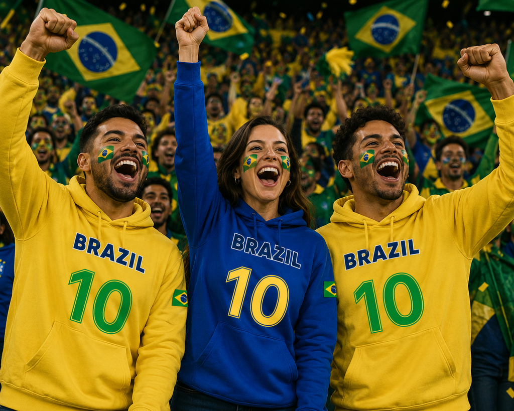 Brazil Soccer Fan Hoodie – 2026 Football Sweatshirt
