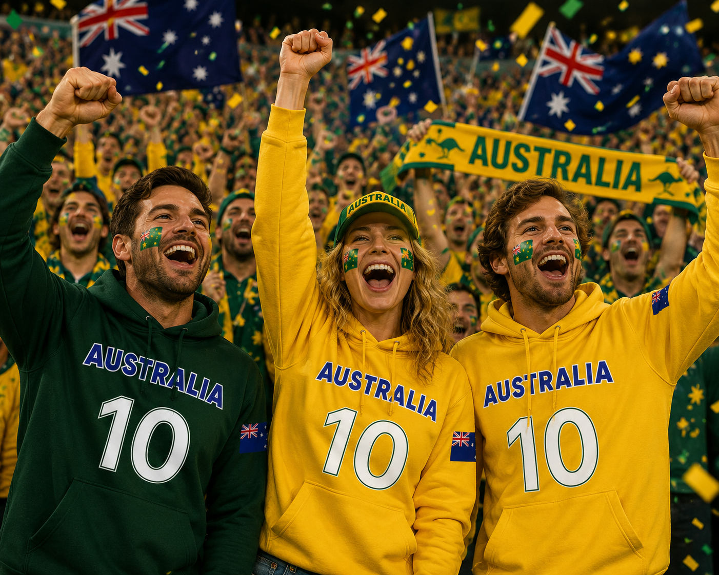 Australia Soccer Fan Hoodie – 2026 World Cup Football Sweatshirt