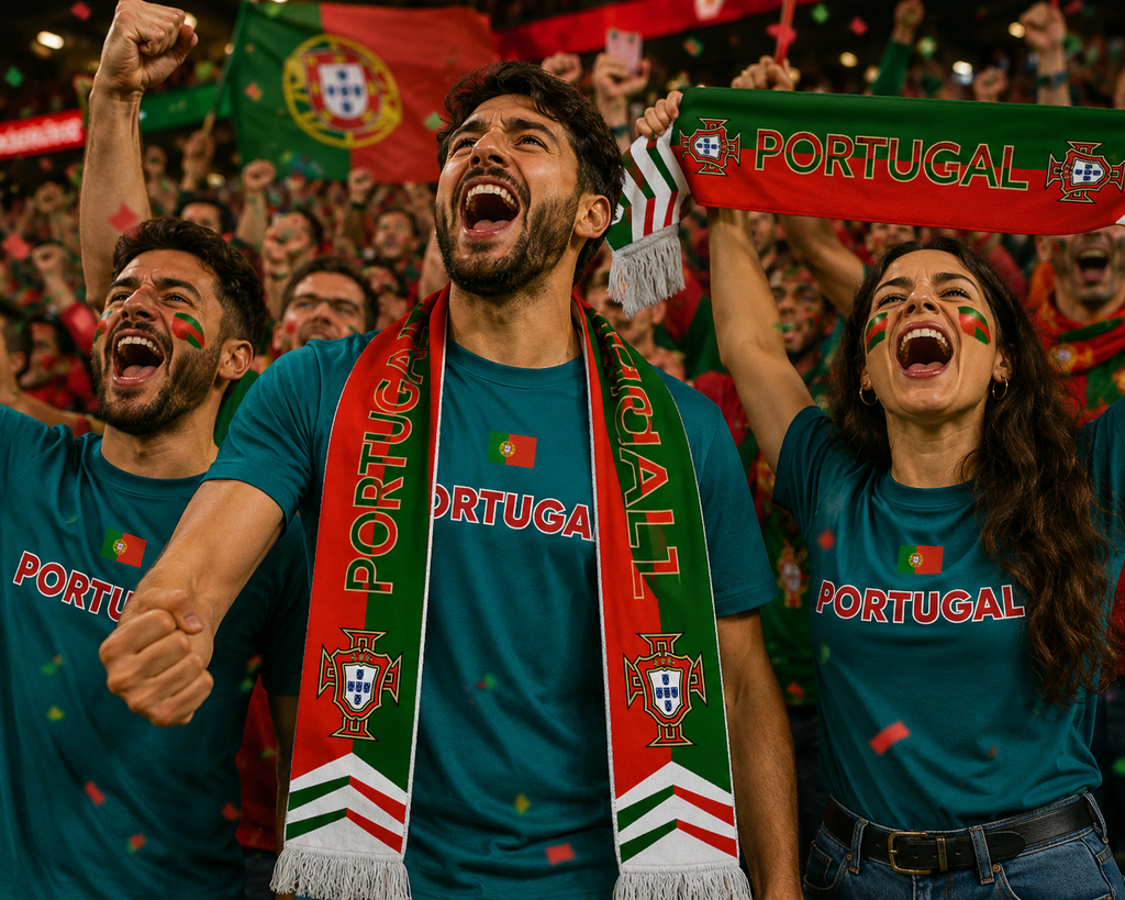 Football World Cup Soccer Fan Fringe Scarf | Portugal Football Stadium Supporter Scarf