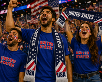 Football   Soccer Fan Fringe Scarf | United States Football Stadium Supporter Scarf