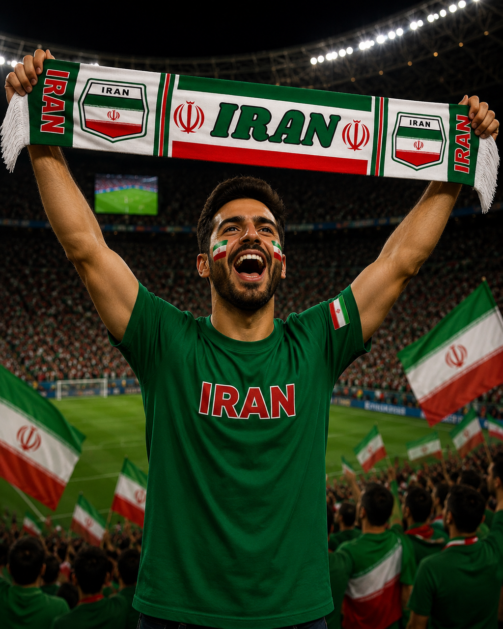 Iran Football Stadium Supporter Scarf