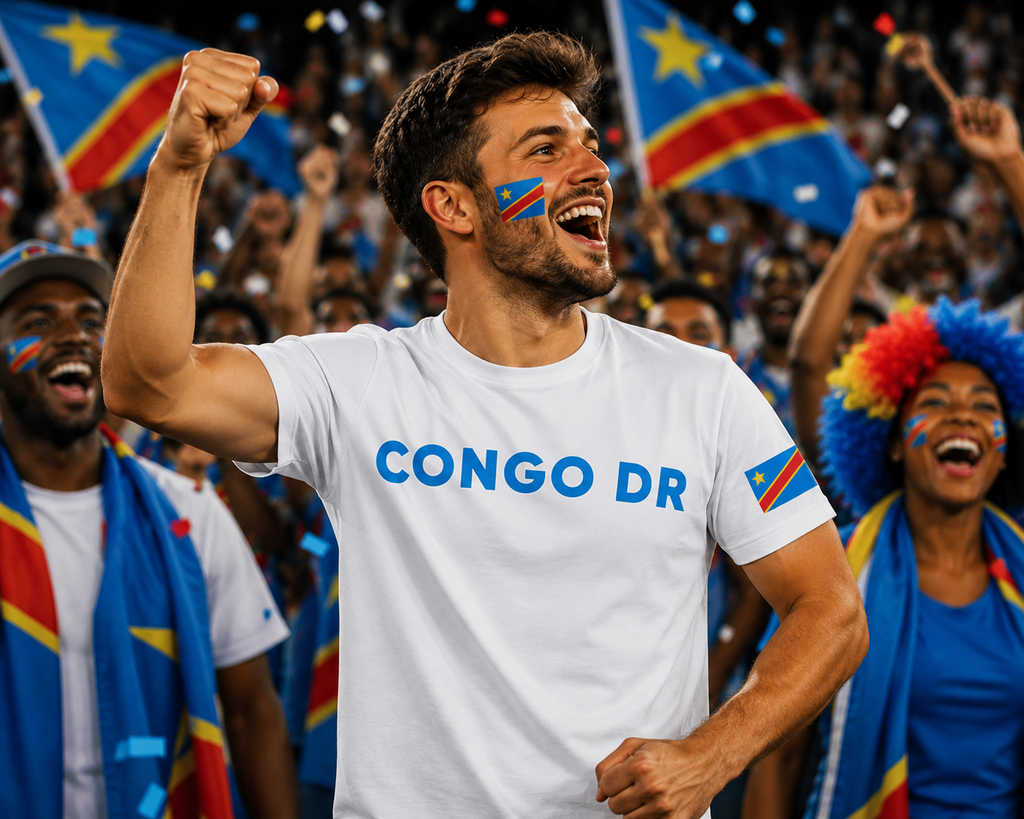 Congo DR Soccer Fan T Shirt – 2026